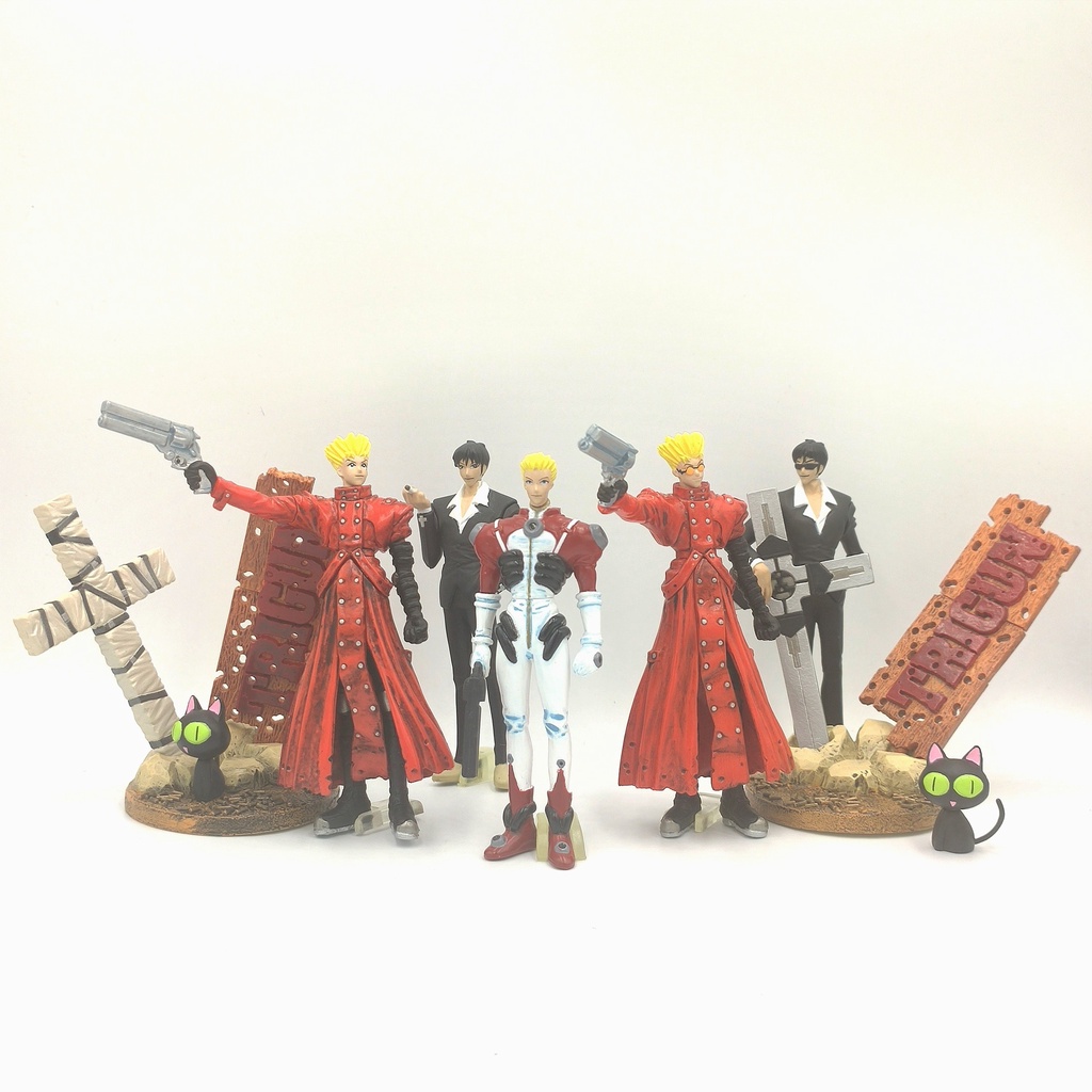 Trigun Gashapon Figure Set (1998) ครบชุด 7 ตัว