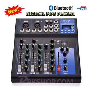 สเตอริโอมิกเซอร์ 4ช่อง รุ่น MG-04BT ใหม่จอดิจิตอล ผสมสัญญาณเสียง/แต่งเสียง STEREO MIXER DIGITAL BLUE TOOTH USB MP3