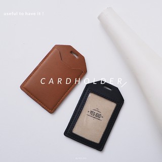YES IDID Card Holder / ซองหนังใส่บัตร มี2ช่อง ห้อยสายคล้องบั…