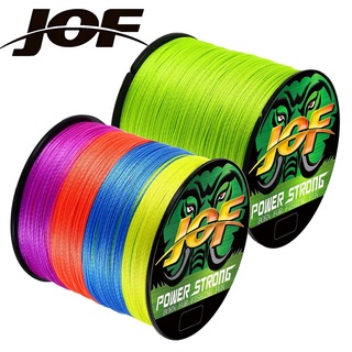 สายเอ็นตกปลา Jof 1000M 300M 500M Brand 9 Strands 100% Pe 4 8LB To 100LB สําหรับตกปลา