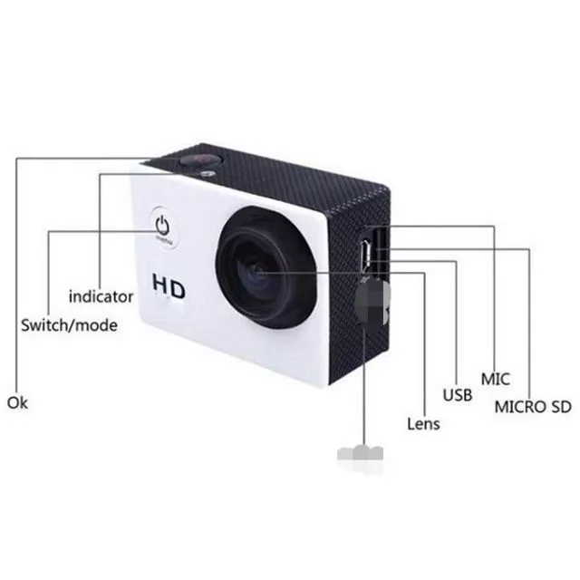 กล้องติดหมวก/กล้องดำน้ำ/actioncam SJ4000 FHD1080P thumbnail 4
