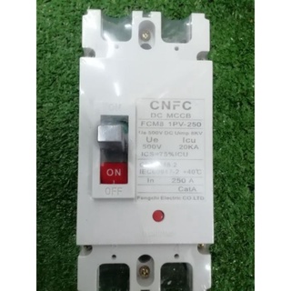 Breaker DC 250A MCCB DC FCM8 1PV-250 รับแรงดันไม่เกิน​ Ue 500V ICU 20KA CATA