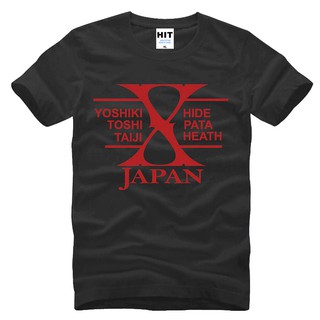 กลุ่มดนตรีร็อคญี่ปุ่น X-Japan เสื้อบุรุษพิมพ์ลาย Mens เสื้อยืดลายใหม่ Cotton Tshirt เสื้อทีมชาย