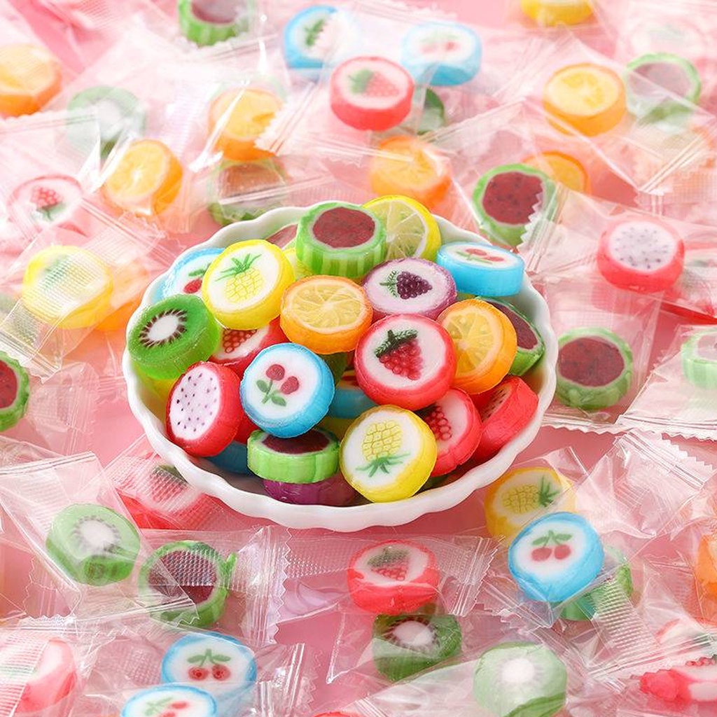ลูกอม 2 บาท ลูกตัดใหญ่ (เม็ดละ3กรัม) ลูกอมผลไม้ ลูกอมหั่นชิ้น ลูกอมตัดเม็ดหลากสี หลากรส Candy Crush 