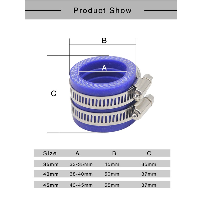 ท่อไอดีคาร์บูเรเตอร์ยาง ซิลิกา ขนาด 35 มม. 40 มม. 45 มม. สําหรับรถจักรยานยนต์วิบาก OKO KEIHIN KOSO PWK 21-42 มม. - รูปที่ 2