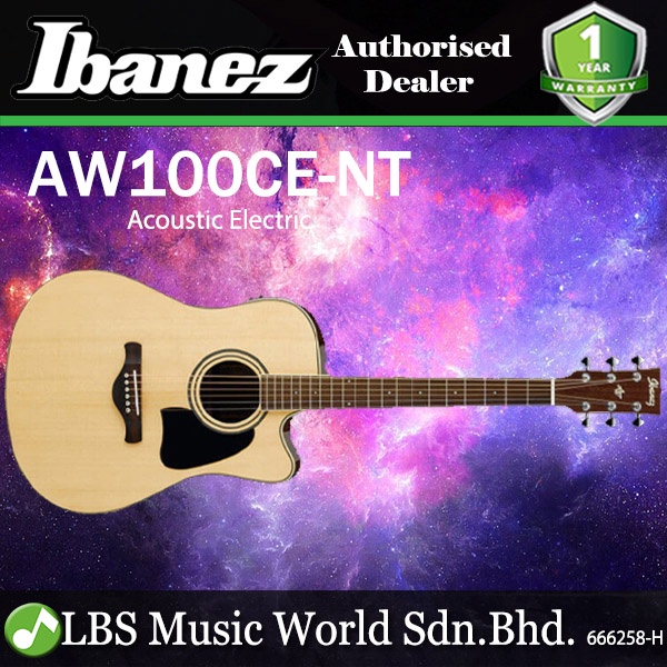 Ibanez AW100CE Artwood กีตาร์ไฟฟ้าอะคูสติก - ธรรมชาติ (AW100CE NT AW100CE-NT)