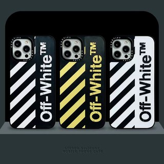 🎁ส่งของขวัญ🎁เคสไอโฟน 13 12 pro max Off-White casetify เส้น case for Iphone 11 pro max 6 7 8 plus X XR 2020 SE 7พลัส 3D