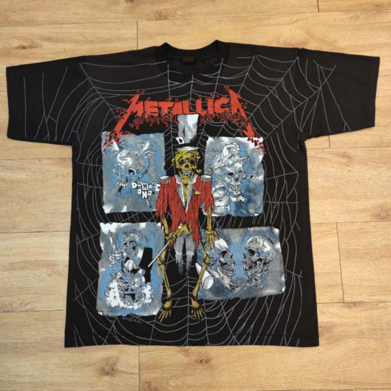 METALLICA 1992 PUSHEAD OVERPRINT แมทแมงมุม หลังนางฟ้า เสื้อวง เสื้อทัวร์