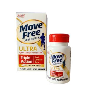 Schiff Move Free Ultra Triple Action 75 Tablets Collagen Bone Chondroitin America คอลลาเจน ความแข็งแรงของกระดูก