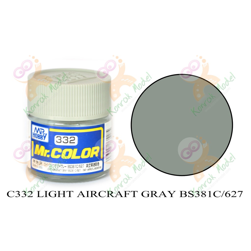 สีสูตรทินเนอร์ Mr.hobby Mr.color C332 Light Aircraft Gray BS381C/627 Semi-Gloss 10ml