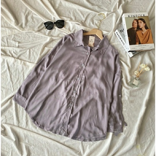 Kemeja Weijia แฟชั่นผู้หญิงเสื้อ NARISA / Konina Oversize Tartan / เสื้อท็อปสตรีมุสลิม / เสื้อสตรีล่