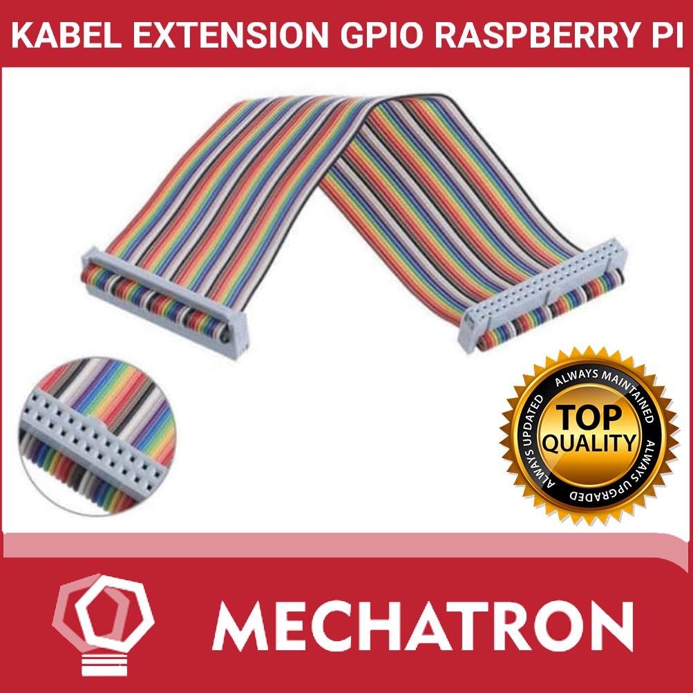 40 pin GPIO Pelangi Cable 20cm Dupont Cable Extension Raspberry Pi RPI