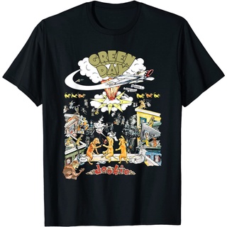 ผ้าฝ้ายคอกลมเสื้อยืด พิมพ์ลายฉาก Green Day Dookiefrom S-4XL