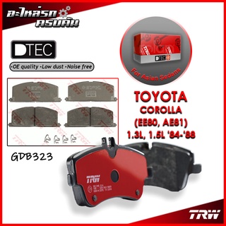 TRW ผ้าเบรคหน้า COROLLA (EE80, AE81) 1.3L, 1.5L 84-88 (GDB323)