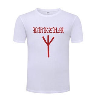 เสื้อสาวอวบ - ผู้ชาย tshirt oversize เพลงร็อค Burzum รูนพิมพ์เสื้อยืดฮิปฮอปเสื้อยืดผ้าฝ้ายแขนสั้นชา