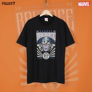 Power 7 Shop เสื้อยืดการ์ตูน THANOS ลิขสิทธ์แท้ MARVEL COMICS  T-SHIRTS (MVX-018)