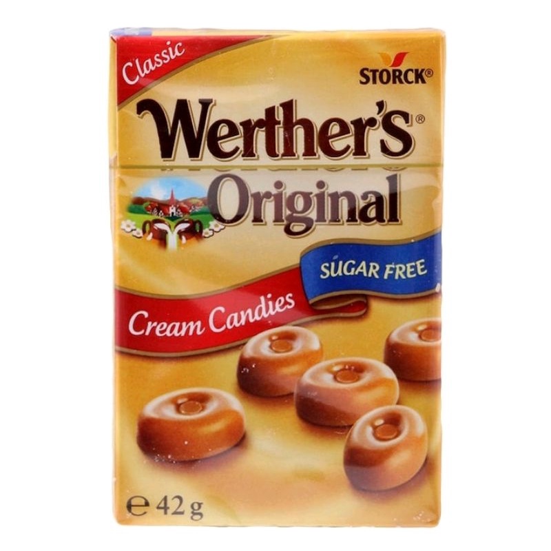 ลูกอมเวอร์เธอร์ สูตรปราศจากน้ำตาล Werther's Original Cream Candies Sugar Free 42g