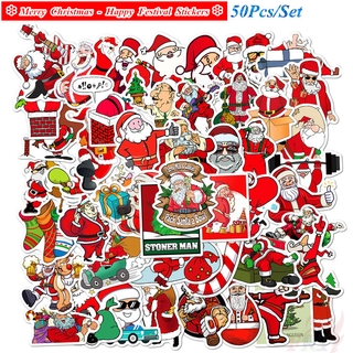 ❉ Merry Christmas - Series 01 Happy Festival สติ๊กเกอร์ ❉ 50Pcs/Set Waterproof DIY Fashion Doodle Decals สติ๊กเกอร์