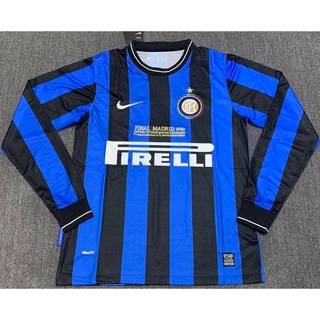 เสื้อกีฬาแขนยาว ลายทีมชาติฟุตบอล Inter Milan 2010 คุณภาพสูง AAA