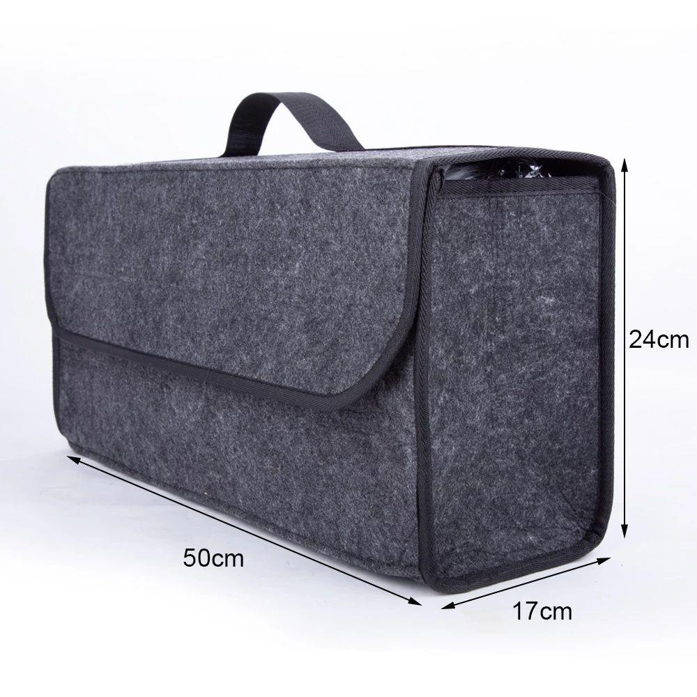 NOVAE รถ Trunk Organizer อุปกรณ์ตกแต่งภายในอัตโนมัติพับ Felt ผ้า Anti Slip กล่องเก็บของท้ายรถขนาดใหญ่ ราคา ถูกที่สุด ดีลบีเคเค แกลเลอรีภาพที่ 2