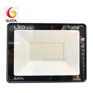 โคมไฟ โคมสปอตไลท์ โคม Floodlight LED GATA 100w  แสงขาว (Day light)