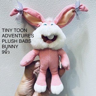 ตุ๊กตา กระต่าย ใน Tiny toon Adventures Plush Babs Bunny 9นิ้ว ผูกโบว์ที่หูกระต่าย ตาพลาสติก งานสวยน่ารัก งานสะสม หายาก