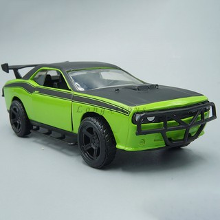 โมเดลรถยนต์ Diecast 1:32 Fast &amp; Furious DODGE Challenger SRT8 ของเล่นสําหรับเด็ก