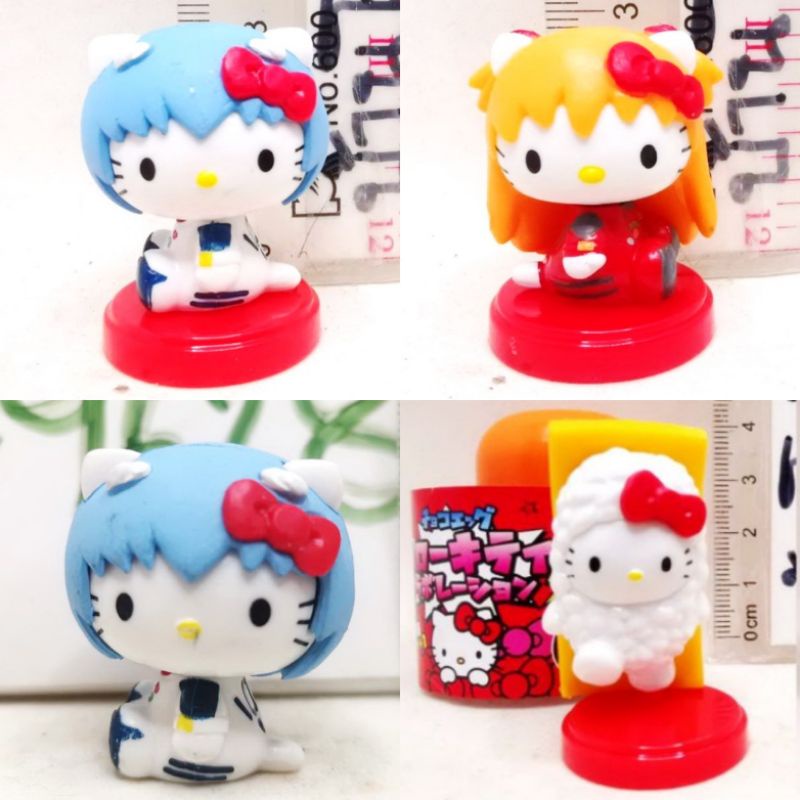 (แท้/มือ2)​ Furuta Evangelion x Hello Kitty Choco Egg Hello Kitty Plus Rai Ayanami,ASUKA Kitty Sushi เฮลโลคิตตี้