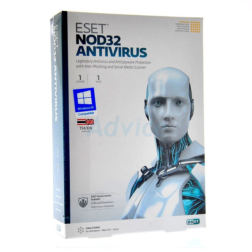 ESET Software ป้องกันไวรัส Antivirus Antivirus NOD32 (1PC)