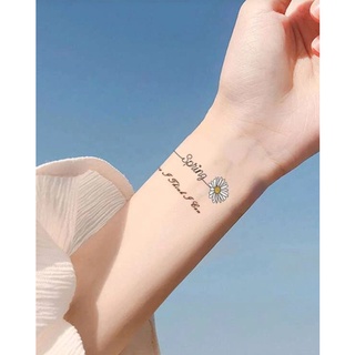 สติกเกอร์ แทททู รอยสัก นำเข้า ลาย ดอกเดซี่  ** tattoo sticker กันน้ำ