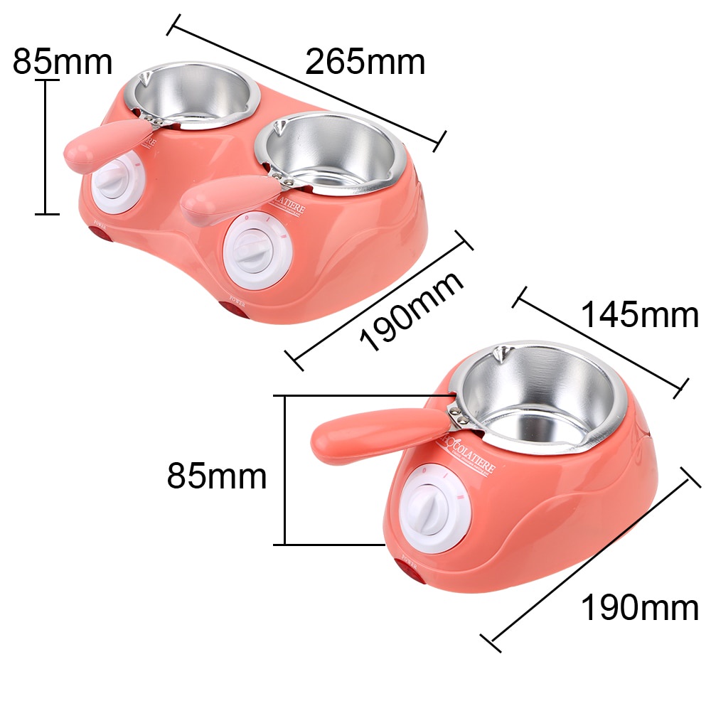 เครื่องละลายช็อคโกแลต 2 หัว แบบหม้อคู่ ละลายช็อคโกแลต แม่พิมพ์เครื่องมือช็อกโกแลต - รูปที่ 2