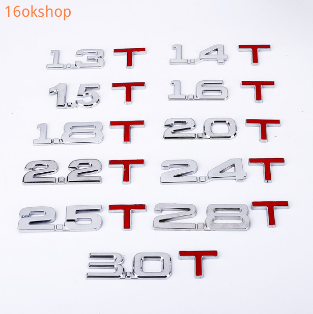สติกเกอร์โลหะติดรถ ฉลากสติกเกอร์ตัวอักษร 3D