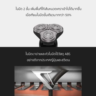 Xiaomi Mi Electric Shaver S500 / S300 ที่โกนหนวดไฟฟ้า มีแบตในตัว รับประกัน 1 ปี