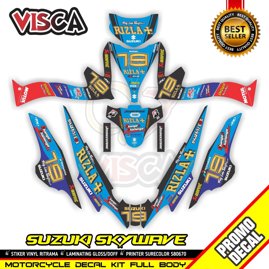 Skywave 125 Full Body Decal Skywave 125 สติ๊กเกอร์เต็มตัว Skywave 125 Rizla