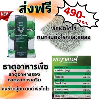 *ส่งฟรี 10กก*ปุ๋ยพญาหงส์ปุ๋ยธาตุอาหารรองเสริม 10ชนิด+เพิ่มซิลิก้า40% พืชแข็งแรงทนโรค ใบเขียว *1ออเดอร์ต่อ1ชิ้นนะคะ*