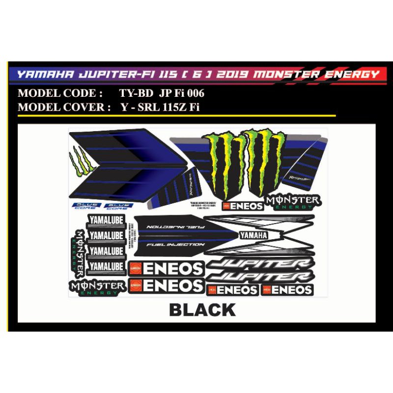 SRL115Z FI JUPITER FI 115 (6) 2019 MONSTER ENERGY BODY STICKER