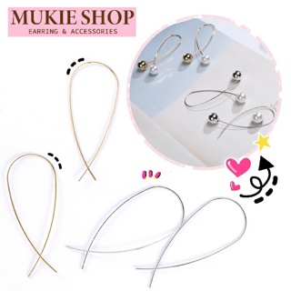 Mukie shop DIY อะไหล่ก้าน ต่างหู ตัวแอล L หรือ รูปปลา 20 ชิ้น/แพ็ค DIY