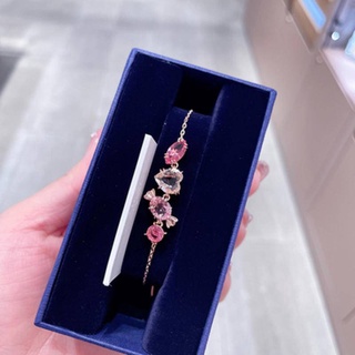 [พร้อมส่ง] สร้อยข้อมือคริสตัล Swarovski GEMA 520 สีชมพู สําหรับแฟนสาว