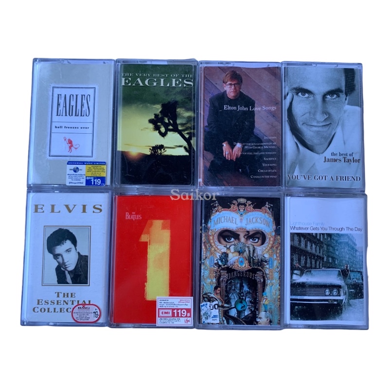 Eagles Elton john James tayler Elvis Beatles Michael jackson Lighthouse family เทปเพลงสากล เทปคาสเซ็