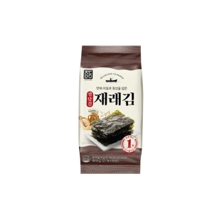 [กดได้ 3 ชิ้น] สาหร่ายทะเลปรุงรส สาหร่ายอบแผ่น ขนาด 4 กรัม (1 ห่อ) รสดั้งเดิม Jeong Dam Gim