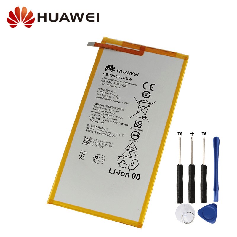 แบตเตอรี่ทดแทนสำหรับ Huawei S8 T1-821W/823l M2-803L Honor S8-701W Mediapad M1 8.0 S8-701W HB3080G1EB