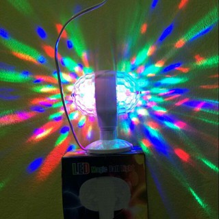 ไฟดิสโก้เทค ไฟเทค ไฟเธค ไฟดิสโก้ ไฟปาร์ตี้ LED full color rotating lamp หัวคู่ ()#แบบเสียบไฟบ้าน  เหมาะใช้กับงานแสดงในห้