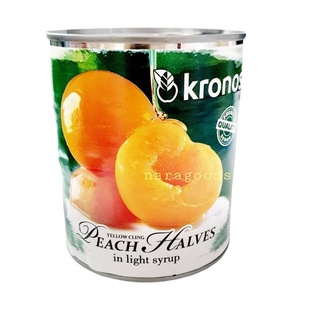 Kronos Peach halves in Light Syrup พีชครึ่งลูก ในน้ำเชื่อม