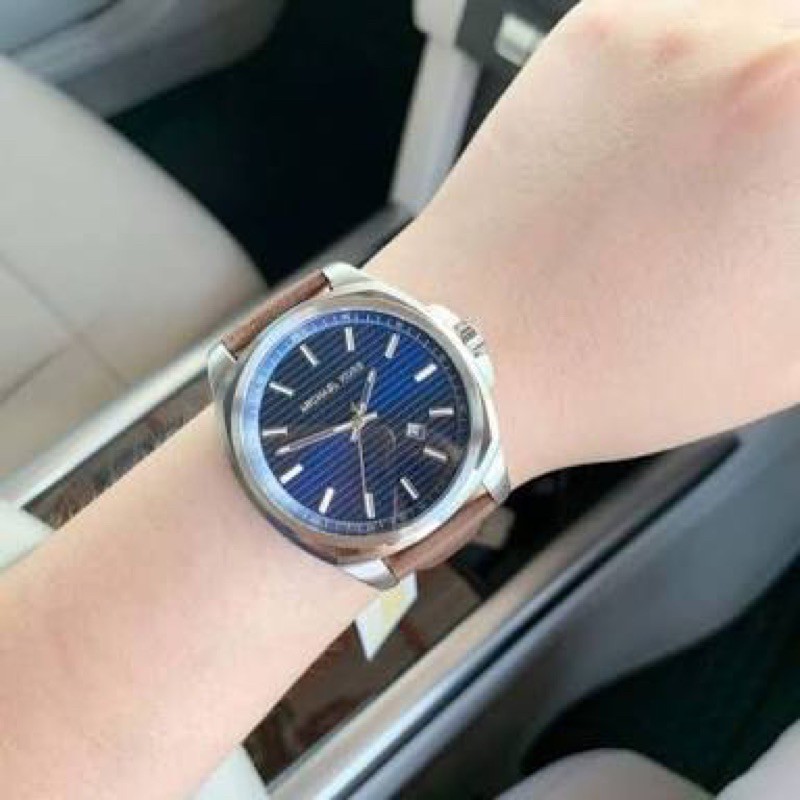 แท้100% Michael kors MK8631 Bryson watch features a navy sunray dial ...