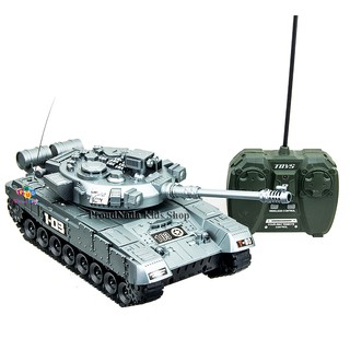 ProudNada Toys ของเล่นเด็กรถถังบังคับวิทยุ(คันใหญ่) RC TANK SERIES สีเทา NO.XJ13