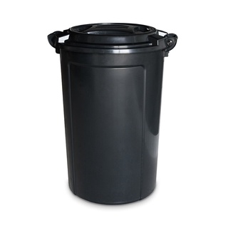 ถังน้ำพลาสติกรีไซเคิล พร้อมฝาหูล็อก  NO BRAND 999 สีดำ  ถังพลาสติก  recycled plastic water tank with locking cap NO BRA