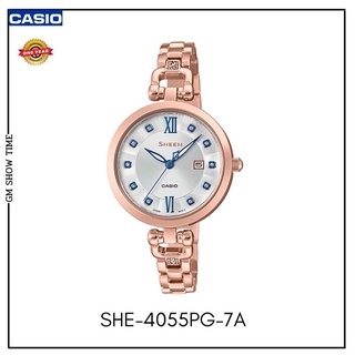 SHEEN CASIO รุ่น she-4055pg-7audf ของแท้100%พร้อมกล่องพร้อมใบรับประกัน รับประกันตัวเครื่อง1ป๊