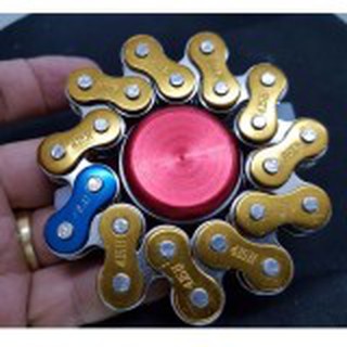 Fidget Spinner ลูกข่างมือหมุน Hand Spinner Finger gyro Tri-s Pinner ของเล่นอยู่ไม่สุข รุ่น ลายโซ่11แฉก