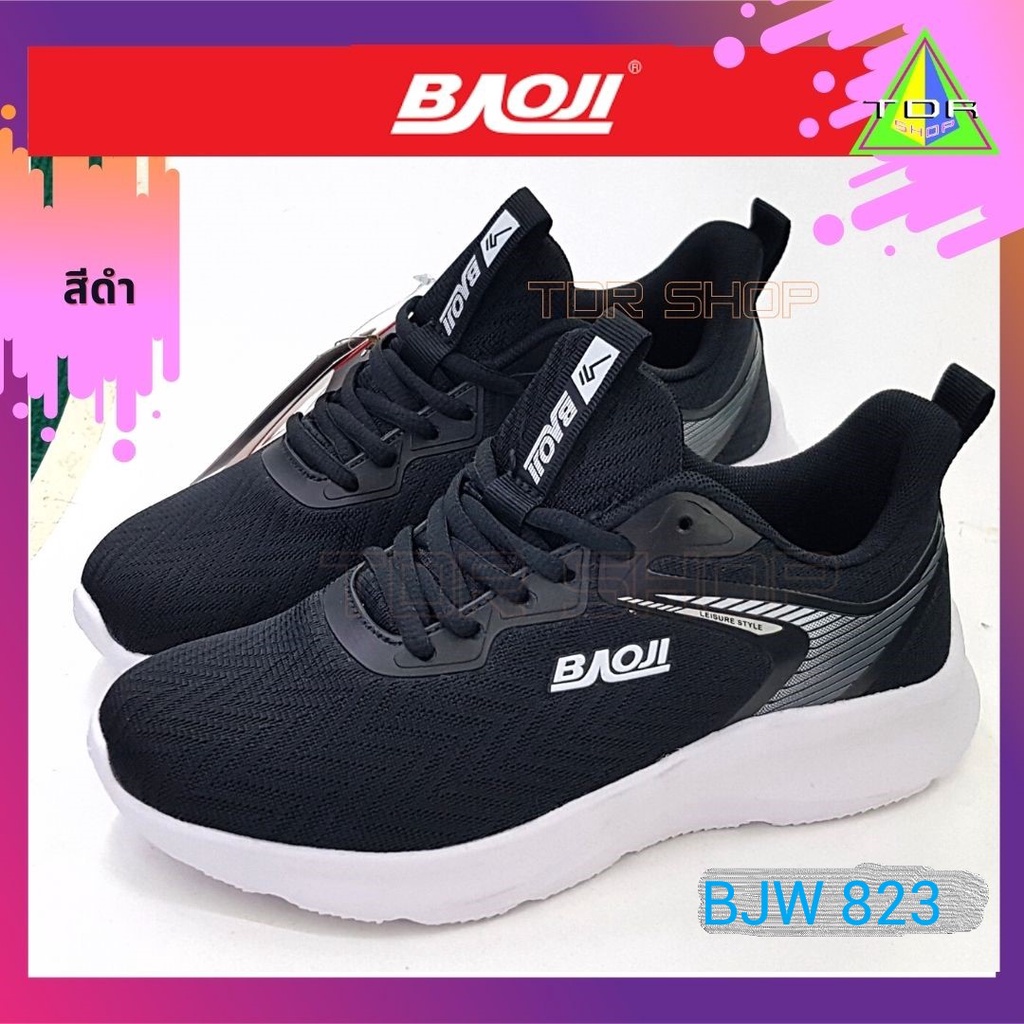 Baoji รุ่น BJW 823 รองเท้าผ้าใบ ผูกเชือก ใส่วิ่ง สำหรับ ผู้หญิง สำหรับออกกำลังกาย หรือสำหรับใส่ทำงาน