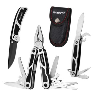 เครื่องมือช่าง ชุดเครื่องมือเอนกประสงค์ (multi tool) Workpro ชุด 3 ชิ้น สีดำ